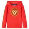 Kindertrui met capuchon 104 rood