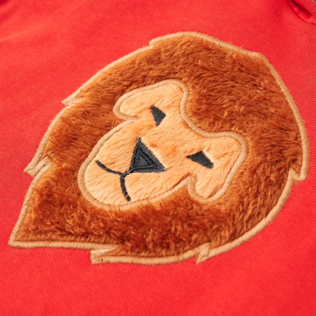 Kindertrui met capuchon 104 rood - Image 4