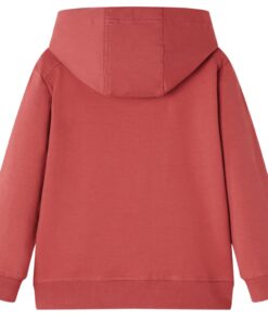 Kindertrui met capuchon 104 roodbruin