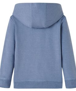 Kindertrui met capuchon 116 gemêleerd blauw