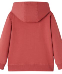 Kindertrui met capuchon 116 roodbruin