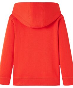 Kindertrui met capuchon 128 rood
