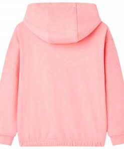 Kindertrui met capuchon 140 felroze