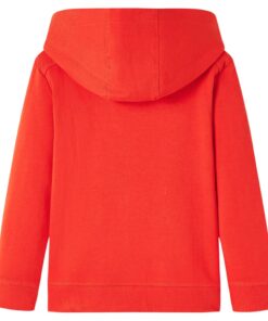 Kindertrui met capuchon 140 rood