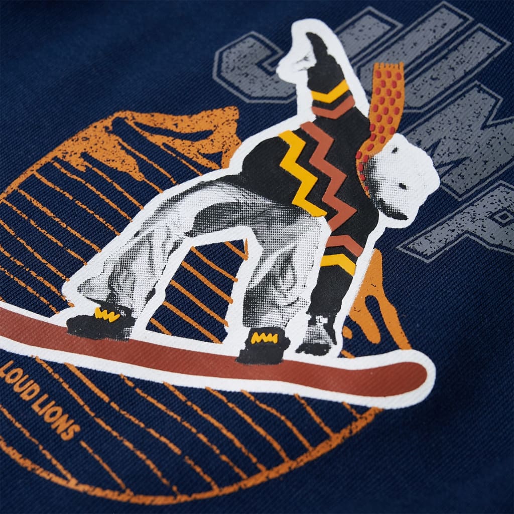 Kindertrui met capuchon 92 marineblauw - Image 4