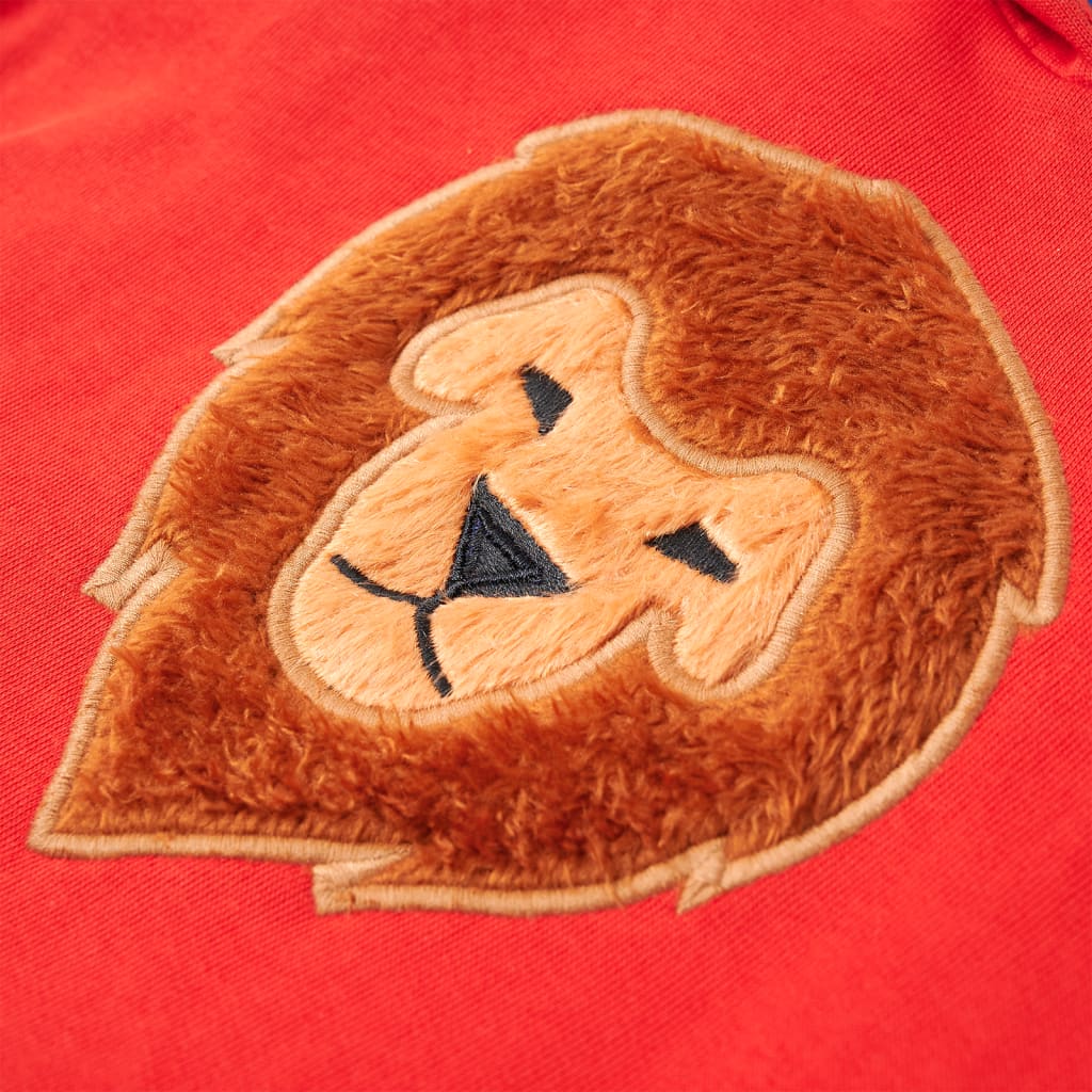 Kindertrui met capuchon 92 rood - Image 4