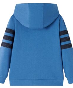 Kindervest met capuchon 104 blauw