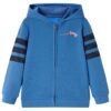 Kindervest met capuchon 104 blauw