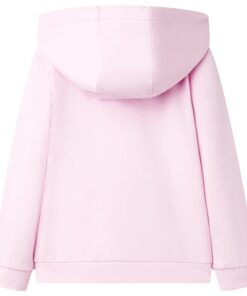 Kindervest met capuchon 104 lichtroze