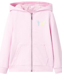 Kindervest met capuchon 104 lichtroze