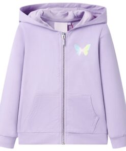 Kindervest met capuchon 104 lila