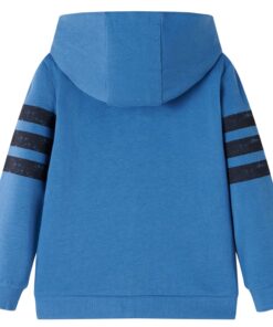 Kindervest met capuchon 116 blauw