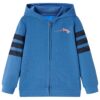 Kindervest met capuchon 116 blauw