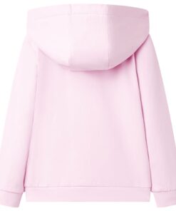 Kindervest met capuchon 116 lichtroze