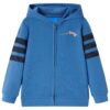 Kindervest met capuchon 128 blauw