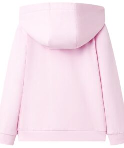 Kindervest met capuchon 128 lichtroze