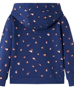 Kindervest met capuchon 128 marineblauw
