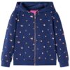 Kindervest met capuchon 128 marineblauw