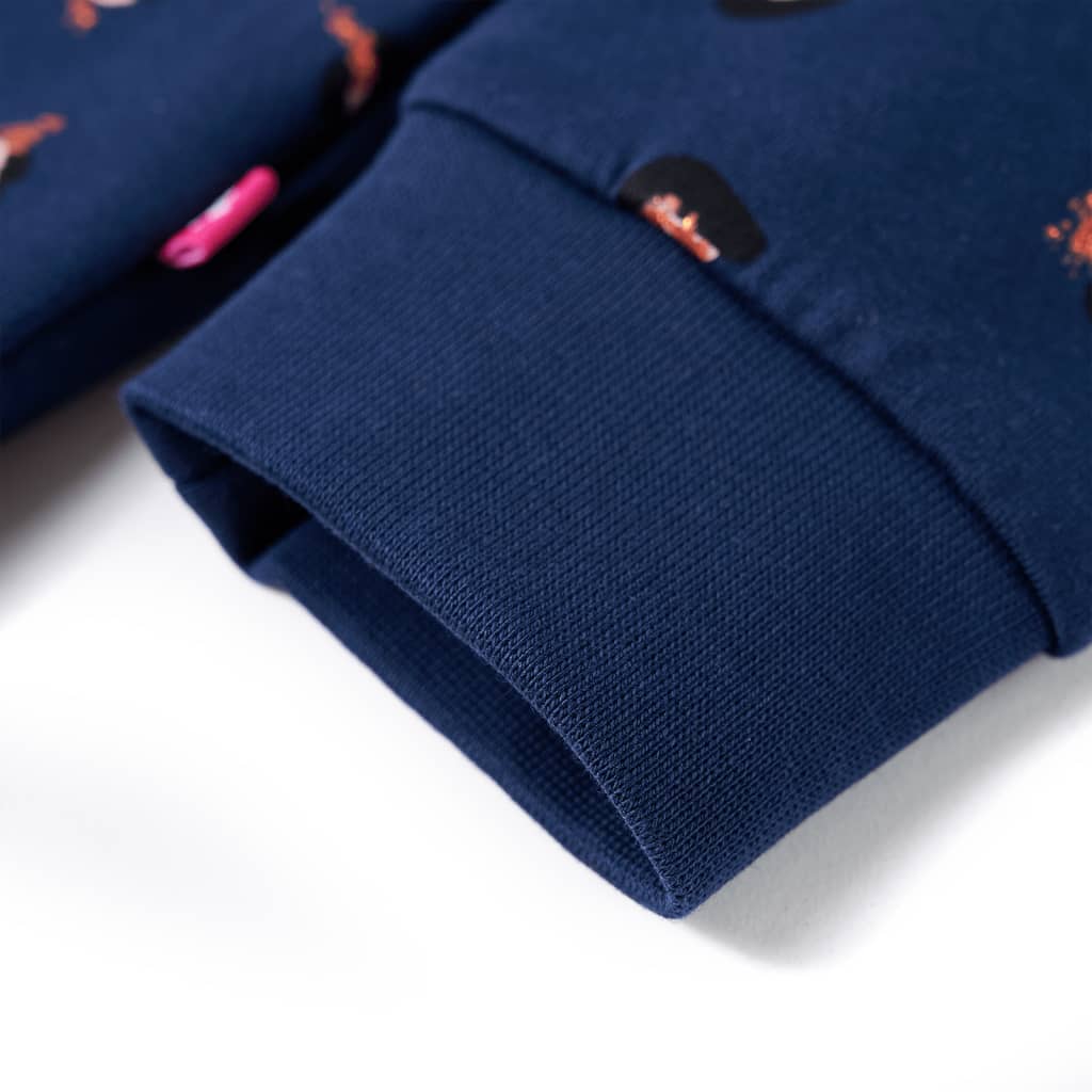 Kindervest met capuchon 128 marineblauw - Image 6