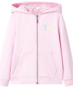 Kindervest met capuchon 92 lichtroze