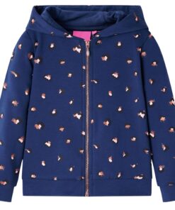 Kindervest met capuchon 92 marineblauw
