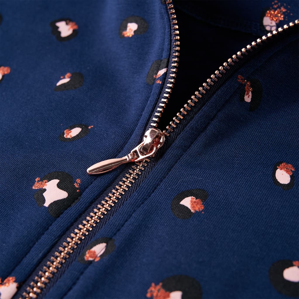 Kindervest met capuchon 92 marineblauw - Image 4