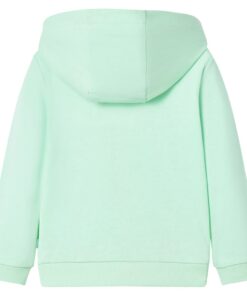 Kindervest met capuchon en rits 104 felgroen