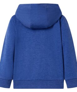Kindervest met capuchon en rits 104 gemêleerd donkerblauw