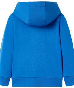 Kindervest met capuchon en rits 116 blauw