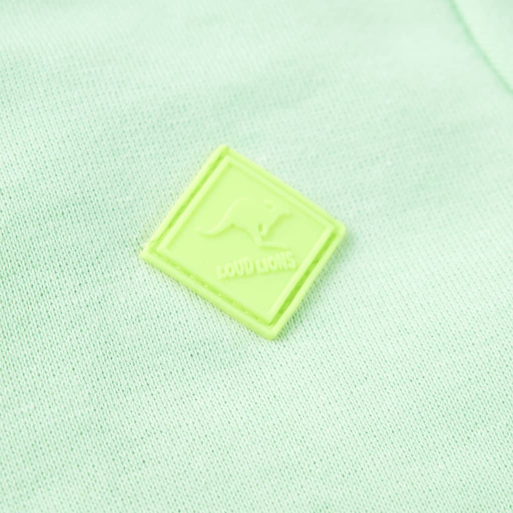 Kindervest met capuchon en rits 116 felgroen - Image 5