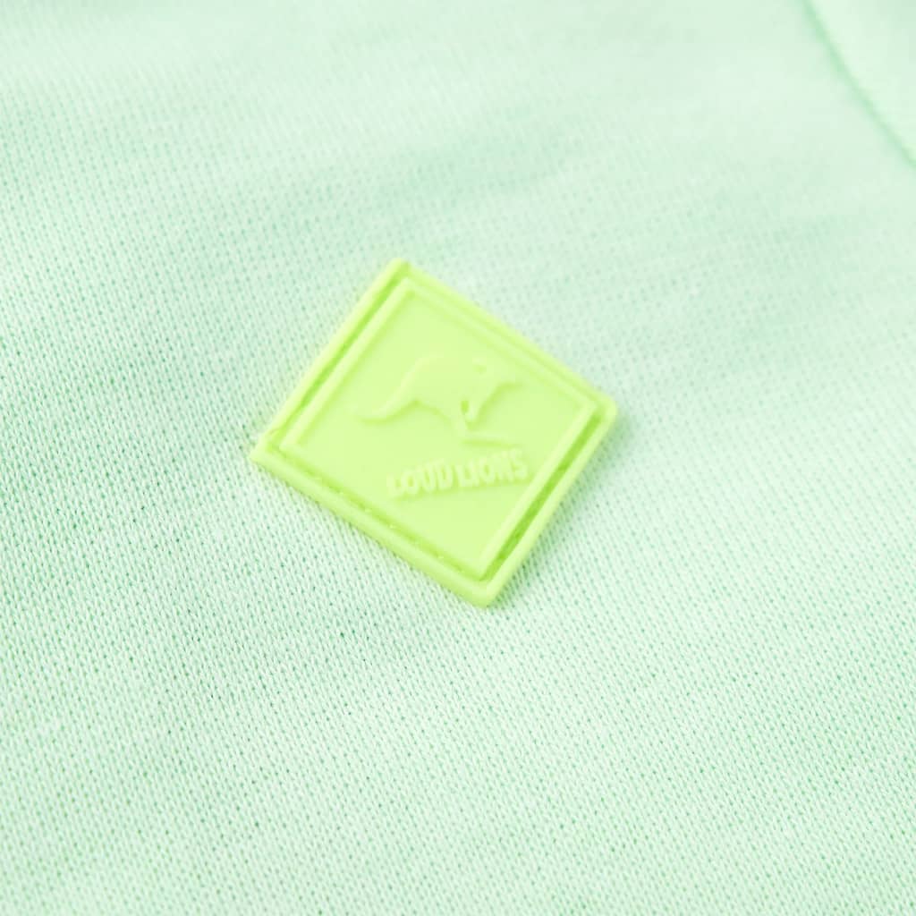 Kindervest met capuchon en rits 128 felgroen - Image 5