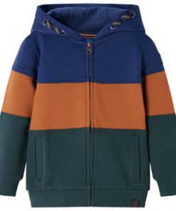 Kindervest met capuchon en rits 92