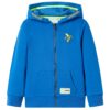 Kindervest met capuchon en rits 92 blauw
