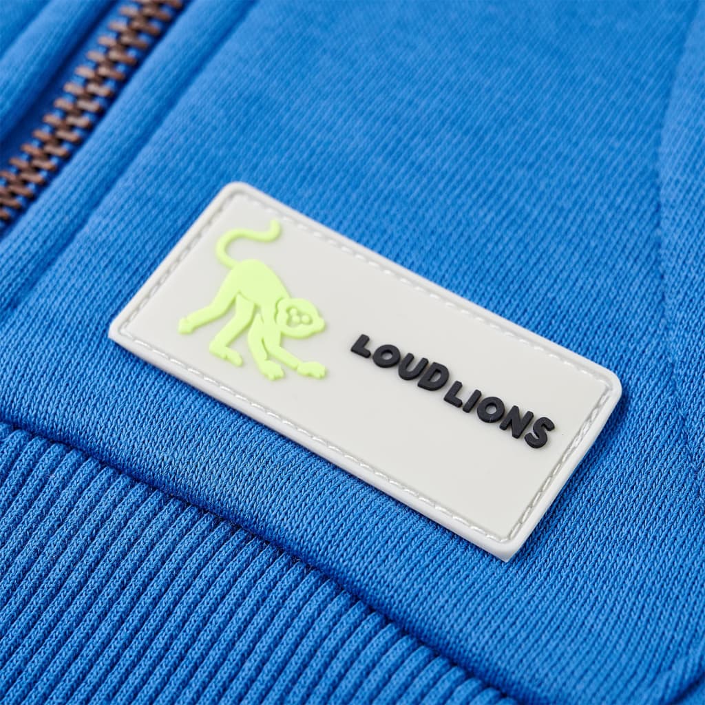 Kindervest met capuchon en rits 92 blauw - Image 6