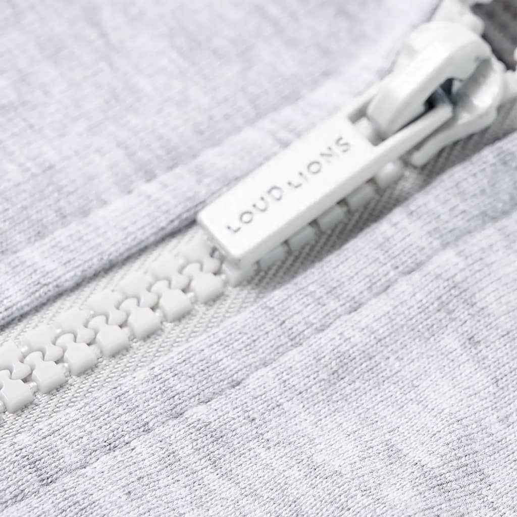 Kindervest met capuchon en rits 92 grijs - Image 4