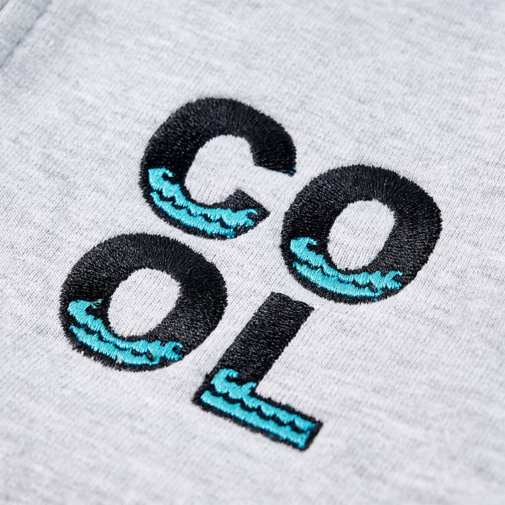 Kindervest met capuchon en rits 92 grijs - Image 5