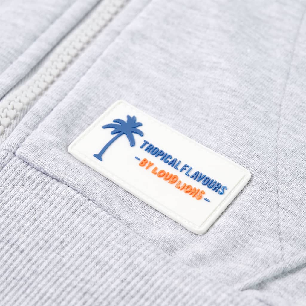 Kindervest met capuchon en rits 92 grijs - Image 6