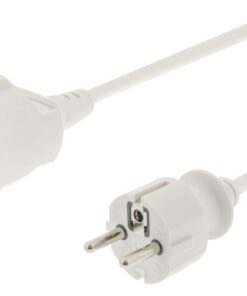 K&ouml;nig EC103F1WH Stroom Verlengkabel 3 M H05vv-f 3g1.5 Ip20 Wit