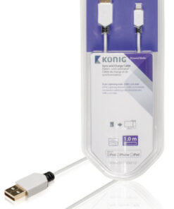 König KNM39300W10 Sync And Charge Kabel 8-pins Lightning Male - Usb 2.0 A Male 1