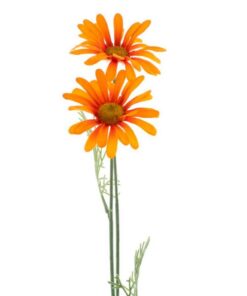 Kunstbloem Madeliefje 56 cm Oranje/Zijde