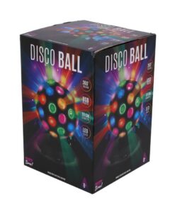 LED Disco Bal 20 cm Zwart