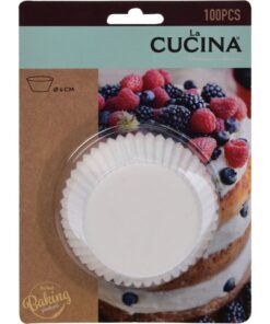 La Cucina Papieren Muffinvormpjes 6 cm 100 Stuks Wit