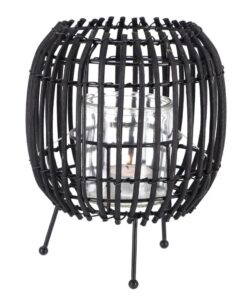 Alternative view of Lantaarn Rattan 20 cm Beige/Zwart Assorti