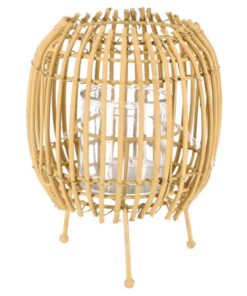 Lantaarn Rattan 20 cm Beige/Zwart Assorti