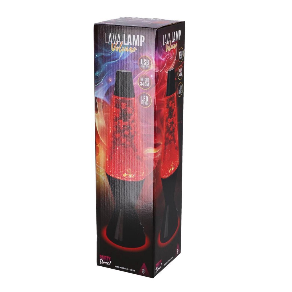 Lava Lamp Vulkaan Zwart/Rood - Image 2