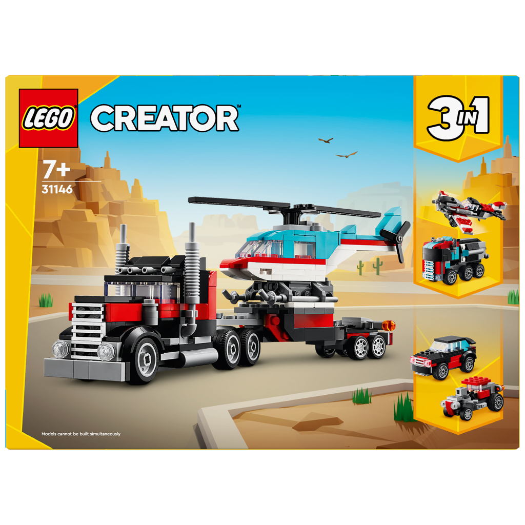 Lego Creator 31146 3in1 Flatbed Truck With Helicopter - Image 5