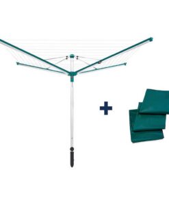 Leifheit 82007 Linomatic 500 Deluxe Droogmolen 50 m Drooglengte Groen/Zilver