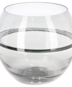 Light & Living Glazen Theelichthouder Solis 15 cm Grijs/Transparant