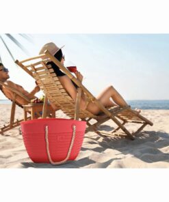 Alternative view of Linda Bag Sea met Touw Handvatten 50x41 cm Rood