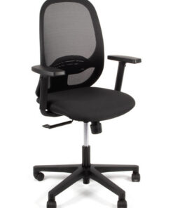 Linea Fabbrica Grace 01 Zwart/Zwart Bureaustoel met 1D Armleuning